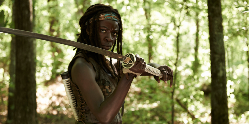 Illustration for article titled Here’s an exclusive picture of Michonne from The Walking Dead that tells us nothing new about The Walking Dead